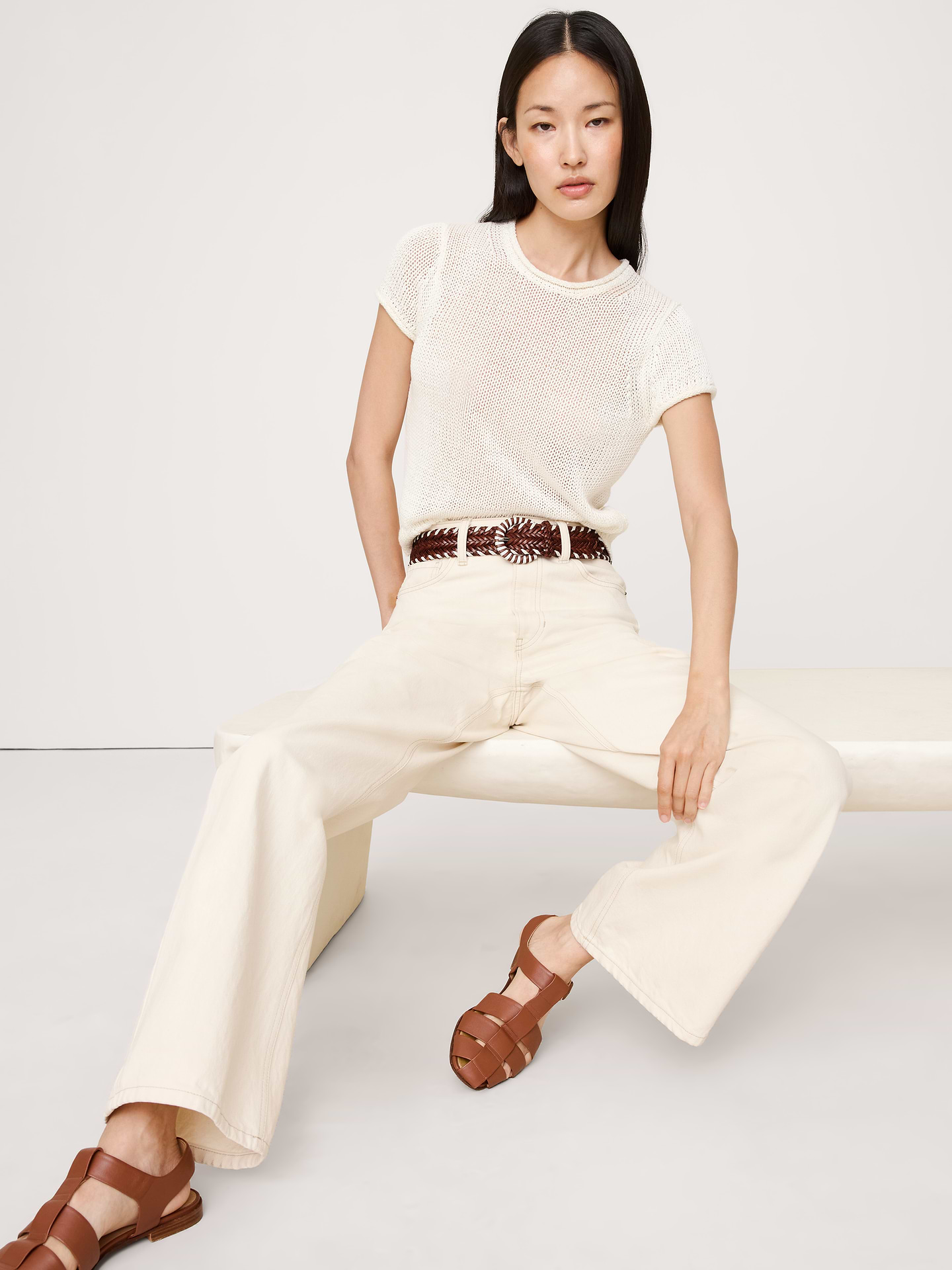 Image number 1 showing, Braided Leather Belt by Dragon Diffusion