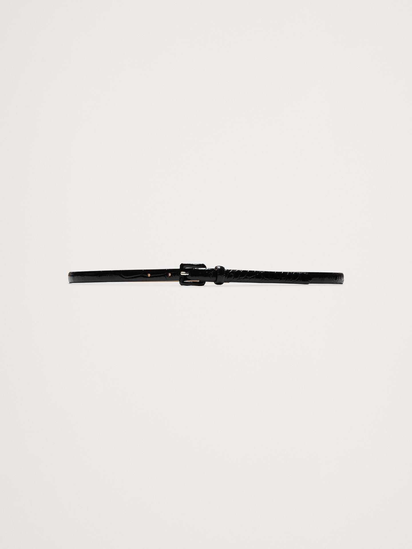 Image number 2 showing, Embossed Leather Skinny Belt