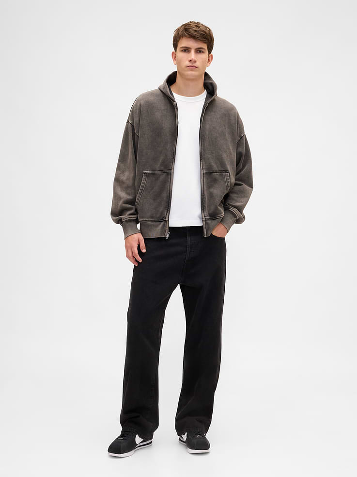 Image number 2 showing, Adult Heavyweight Oversized Zip Hoodie