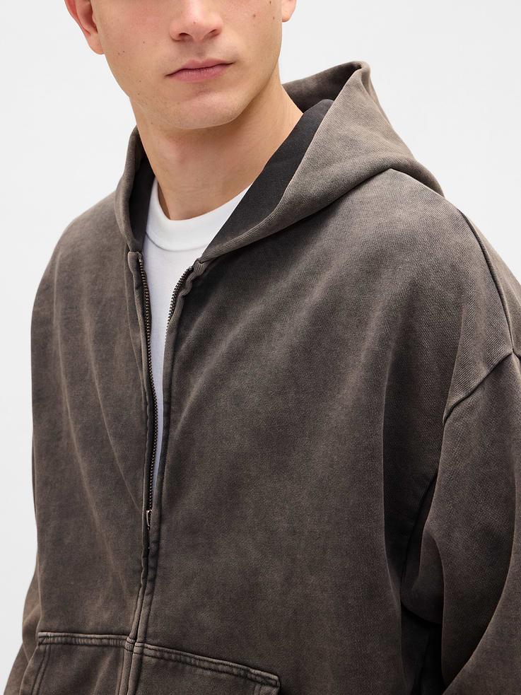 Image number 4 showing, Adult Heavyweight Oversized Zip Hoodie