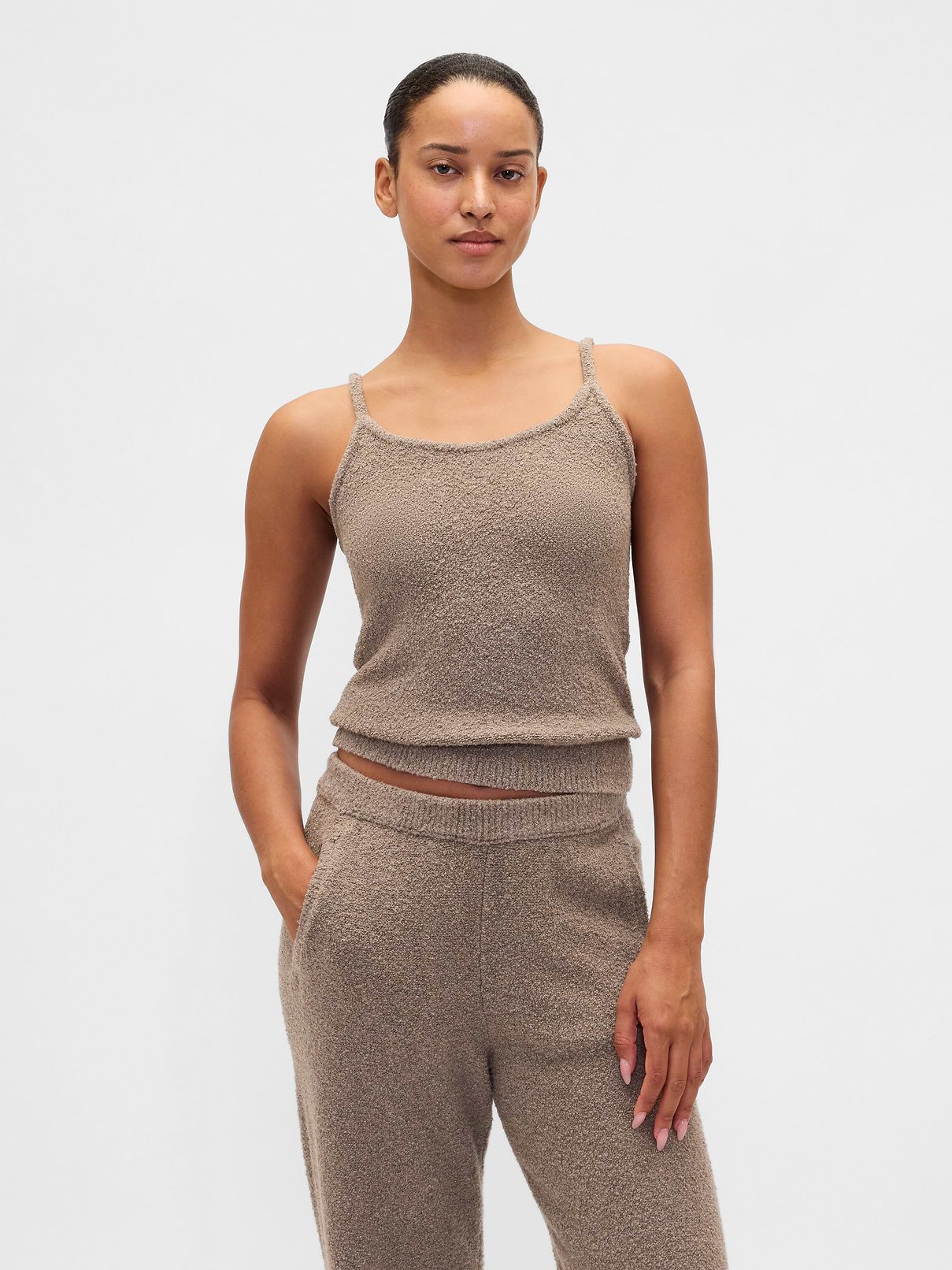 CashSoft Boucle Sweater Tank Top