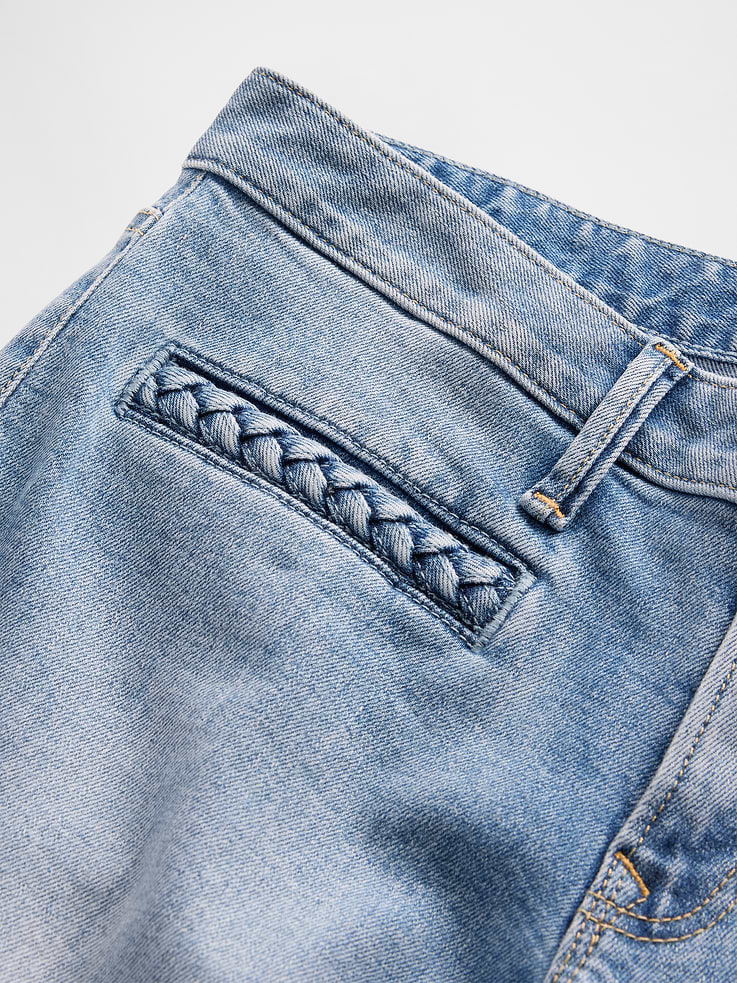 Image number 8 showing, Low Rise Braided Pocket Long & Lean Jeans