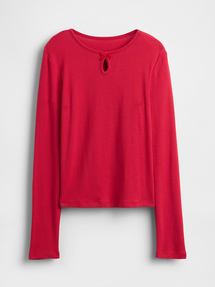 Image number 2 showing, Kids Keyhole Bow Fitted T-Shirt