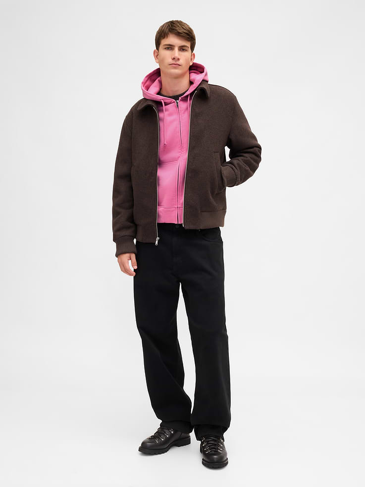 Image number 2 showing, Adult Heavyweight Oversized Crop Zip Hoodie