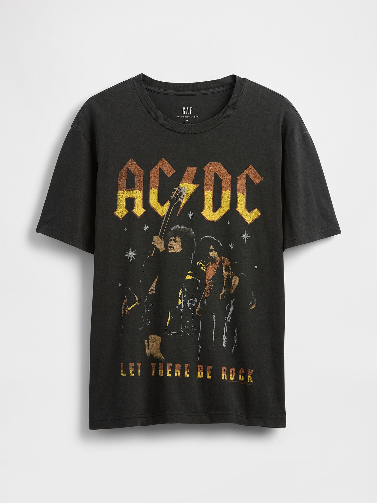 AC/DC グラフィックTシャツ ダークグレー AC/DC Relaxed Graphic T-Shirt | Gap