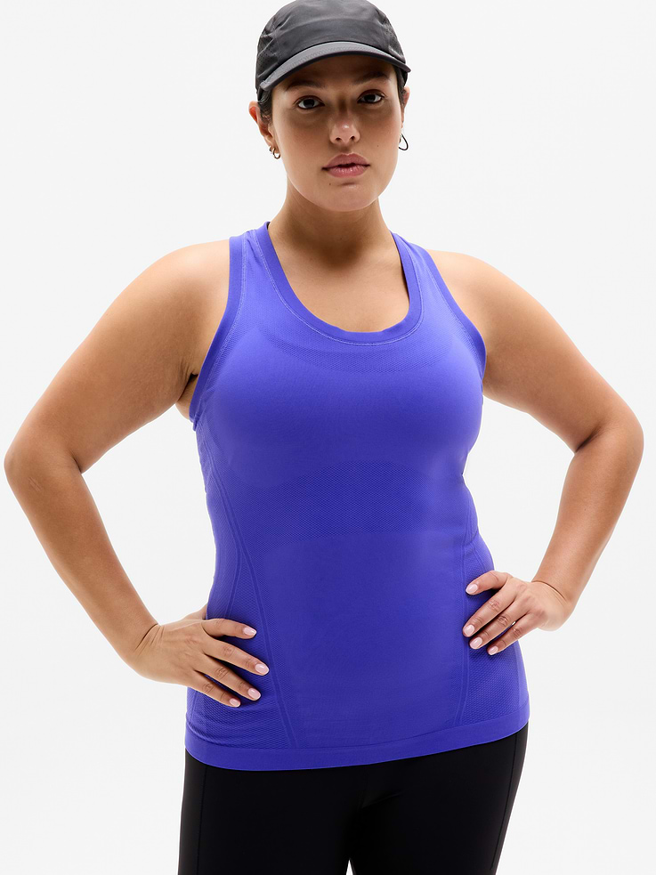 Image 1 of 6, FOR: Medium to high-impact workouts at the gym, studio, or outdoors, FEEL: Seamless construction for maximum comfort and minimal chafing, FAVE: Designed with four stitching techniques that let this top flex fluidly with you, Rib details smartly mapped along armholes for unrestricted mobility, Product #563904