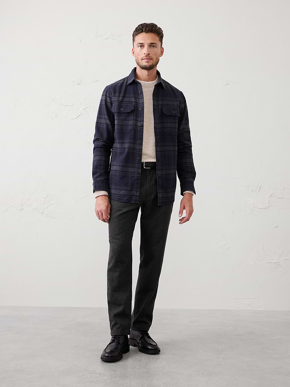 Slim-Fit Brushed Pant