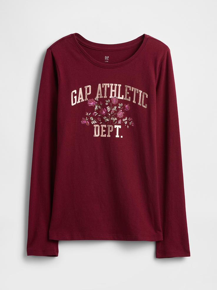 Image 1 of 2, Soft jersey knit., Long sleeves., Crewneck., Assorted graphics at front., This product was made in a factory that invests in gender equity and women’s empowerment through RISE. Learn more at, Product #827123