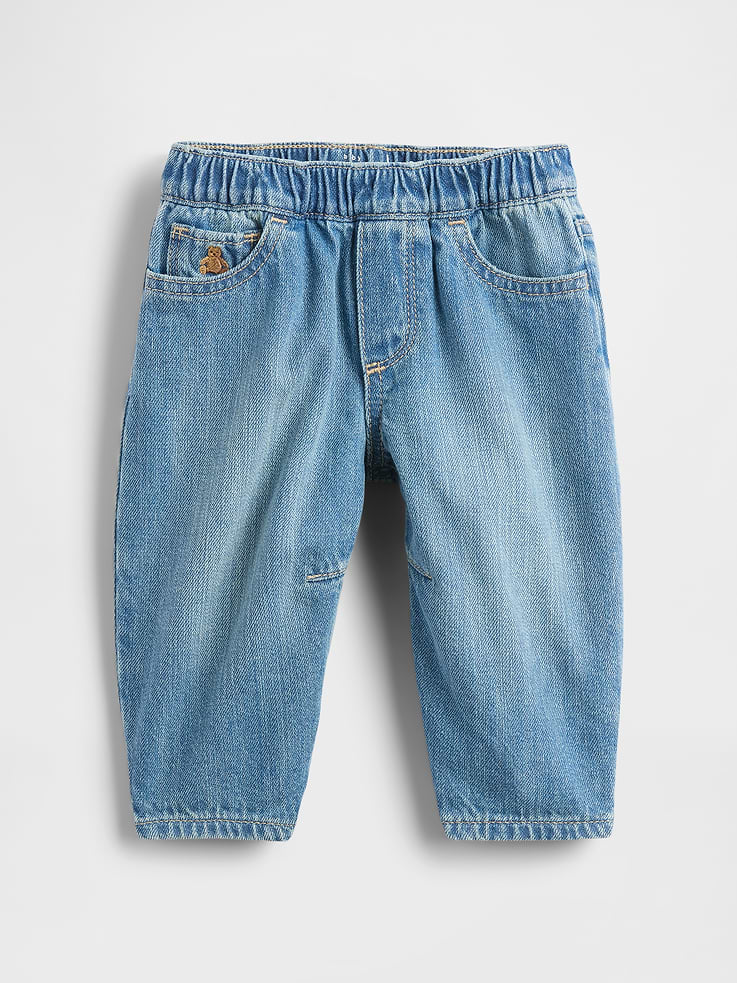 Image number 1 showing, Baby Pull-on Barrel Jeans