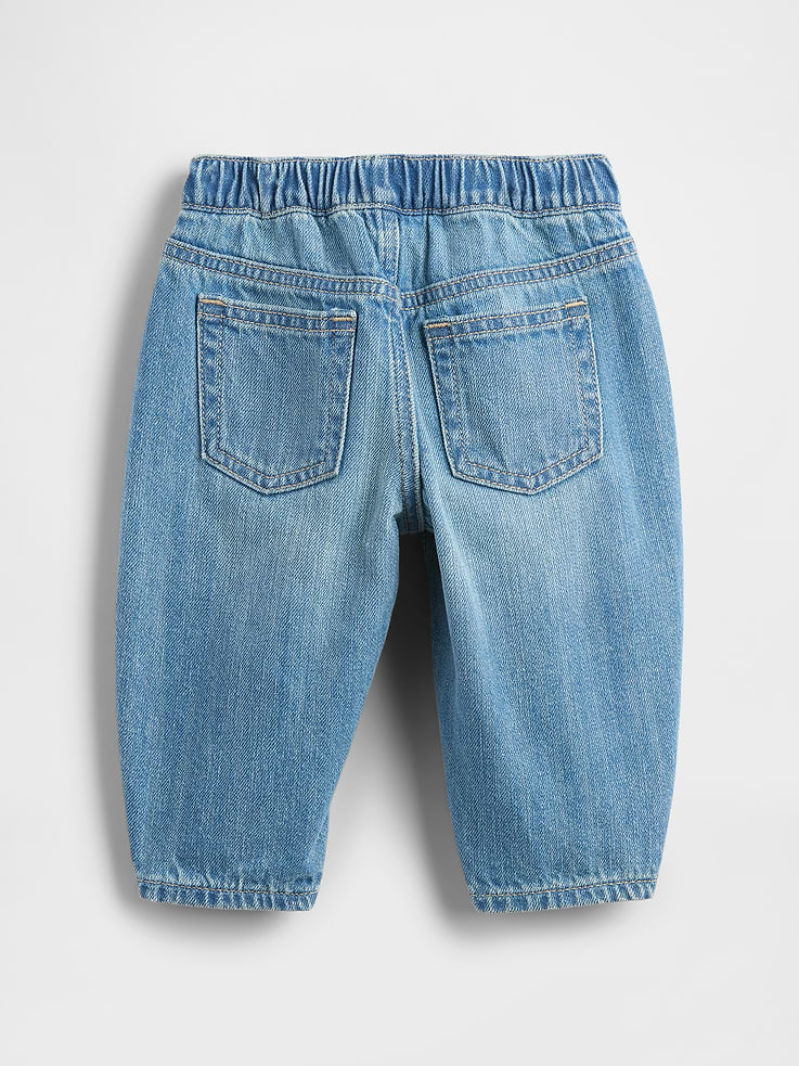 Image number 2 showing, Baby Pull-on Barrel Jeans