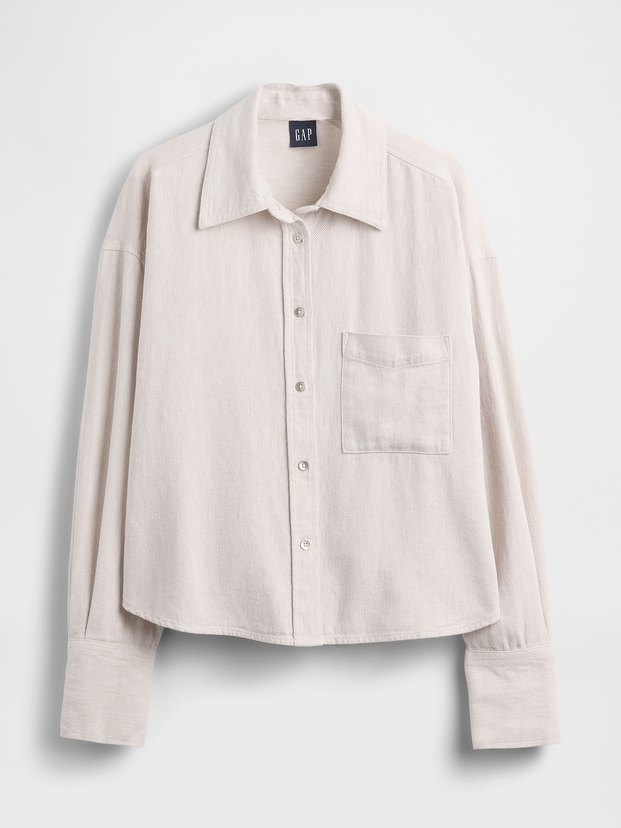 Linen-Cotton Oversized Shirt | Gap