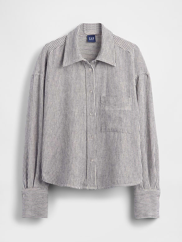 Linen-Cotton Oversized Shirt
