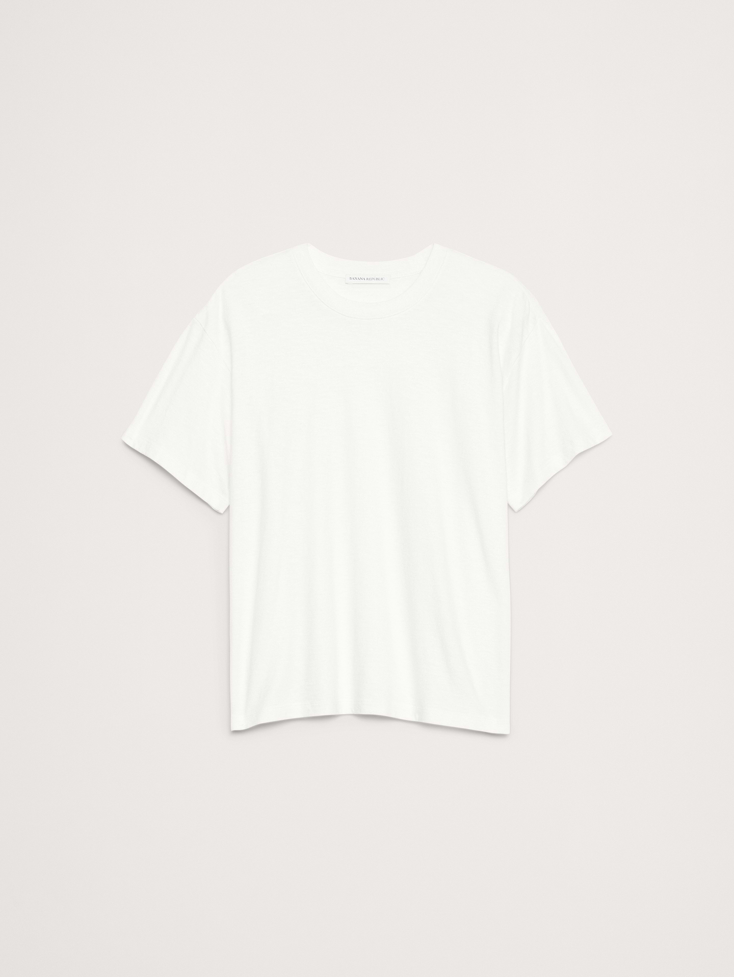 L'image numéro 7 présente T-shirt en coton flammé, coupe boyfriend