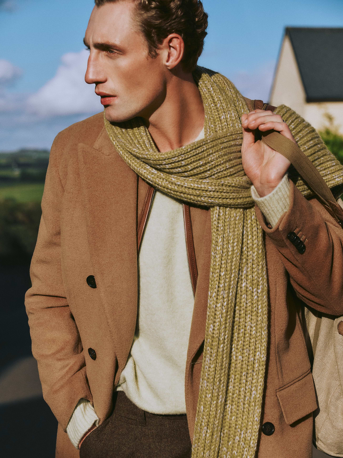 Image number 2 showing, Chunky Alpaca-Wool Blend Ribbed Scarf