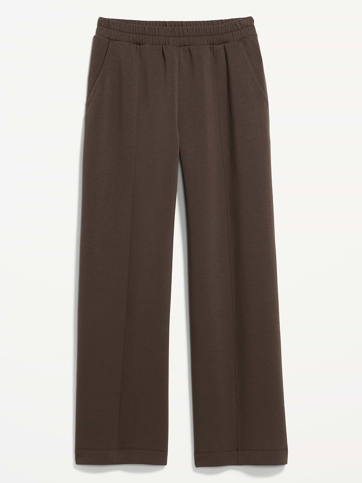 Image number 10 showing, High-Waisted Bounce Fleece Wide-Leg Sweatpants
