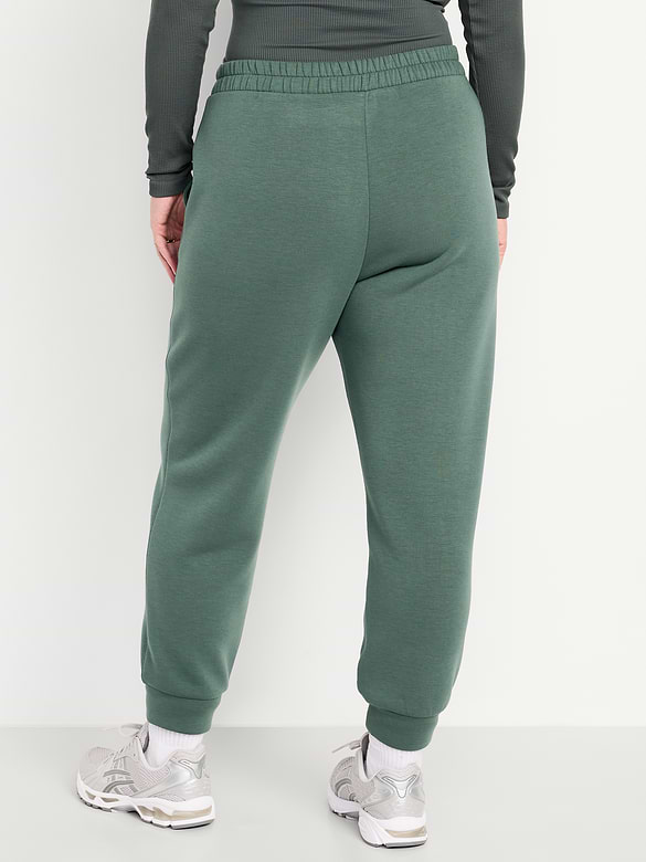 Pantalon de jogging en molleton raffiné à taille haute