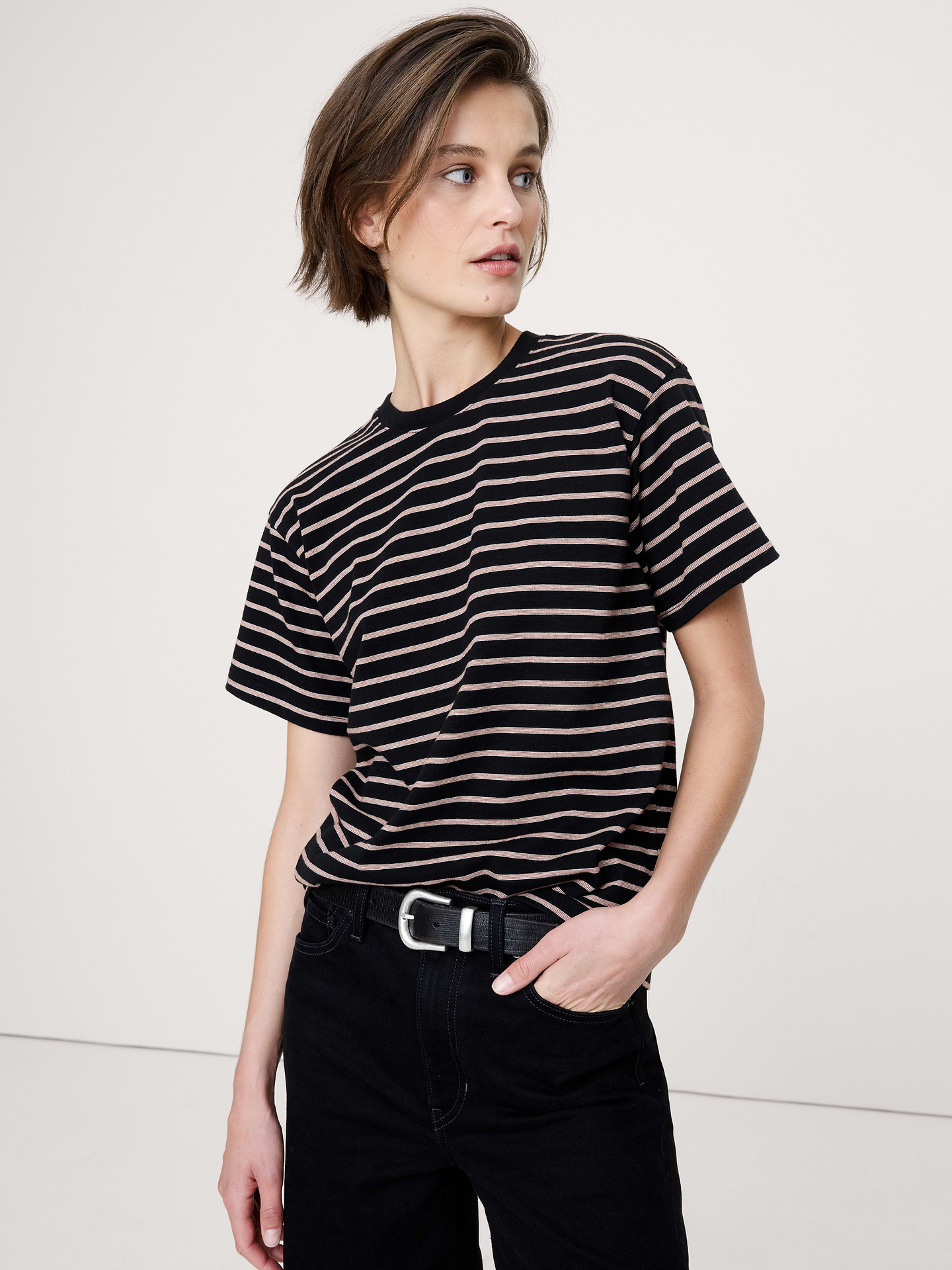 Image number 1 showing, Vintage Cotton Boyfriend T-Shirt