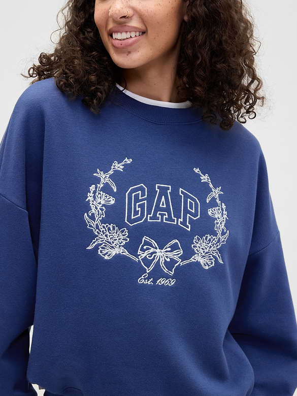 Relaxed Wedge Gap Logo Sweatshirt