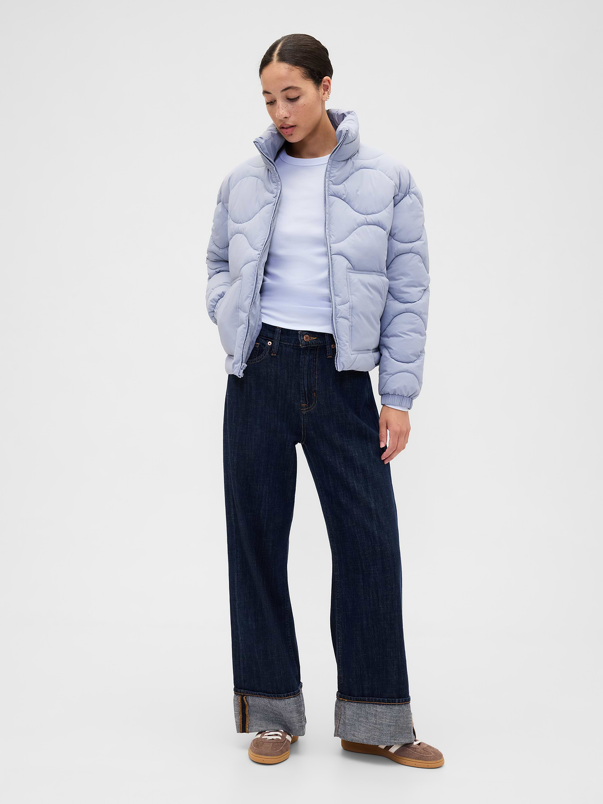 Relaxed Quilted Nylon Jacket | Gap Factory