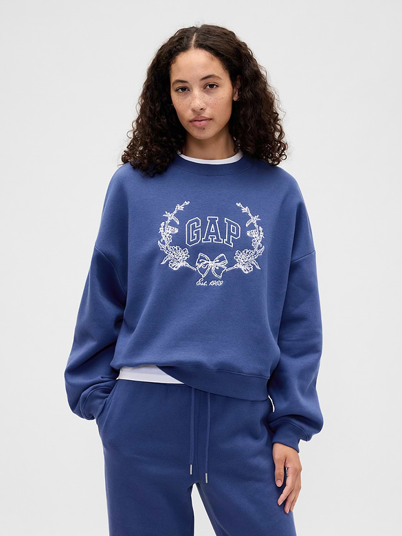Relaxed Wedge Gap Logo Sweatshirt