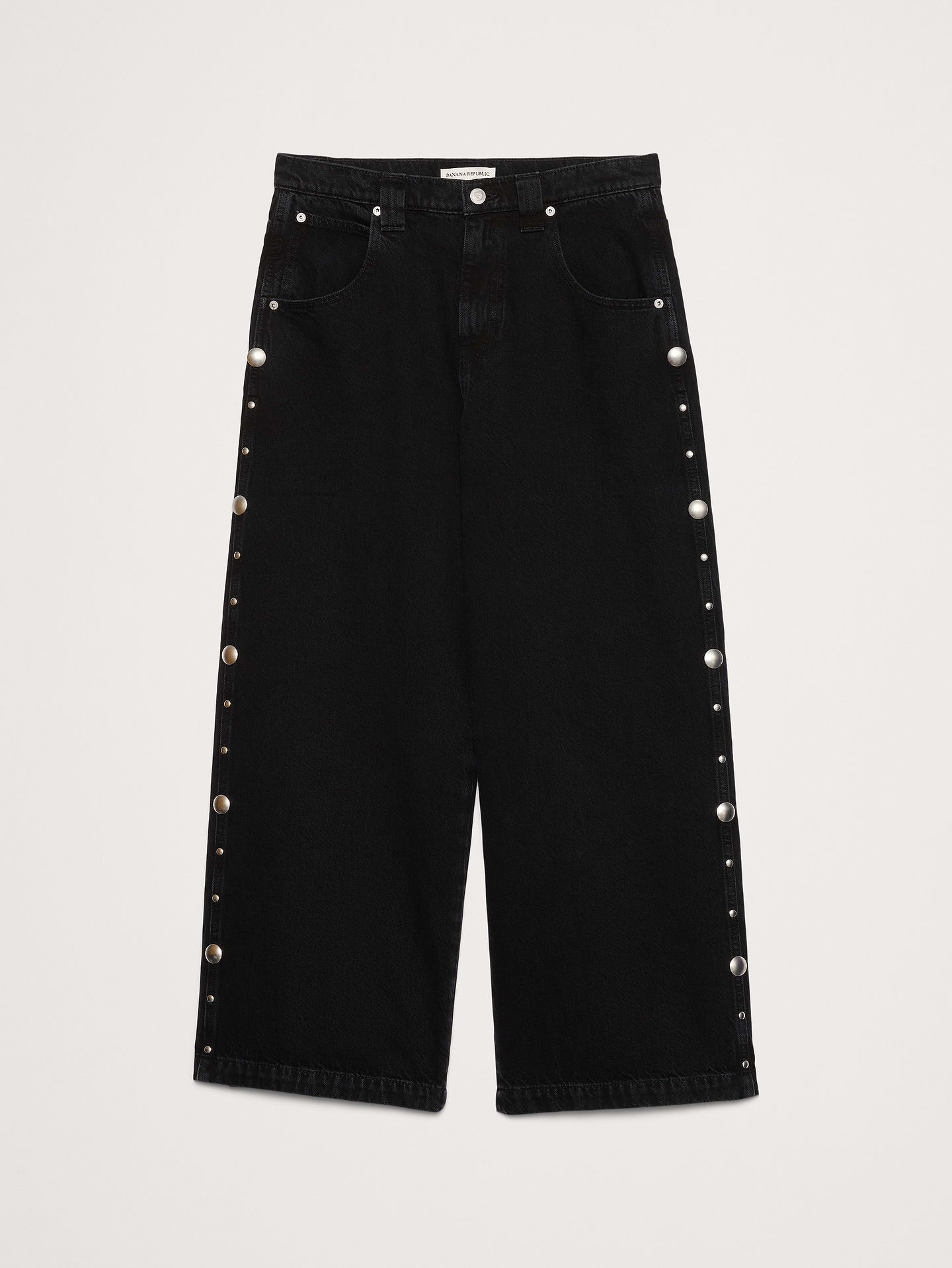 Image number 6 showing, Low-Rise Loose Studded Cropped Jean