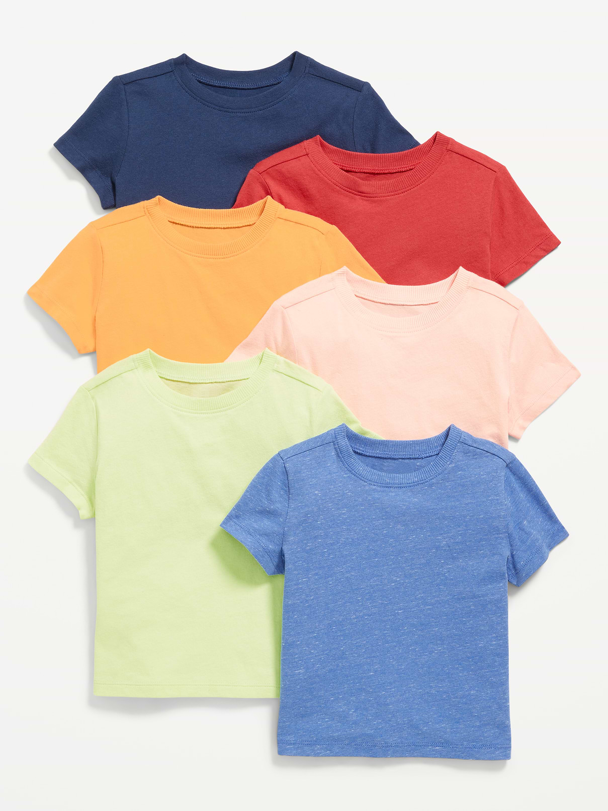 Short-Sleeve Solid T-Shirt 6-Pack for Toddler Boys
