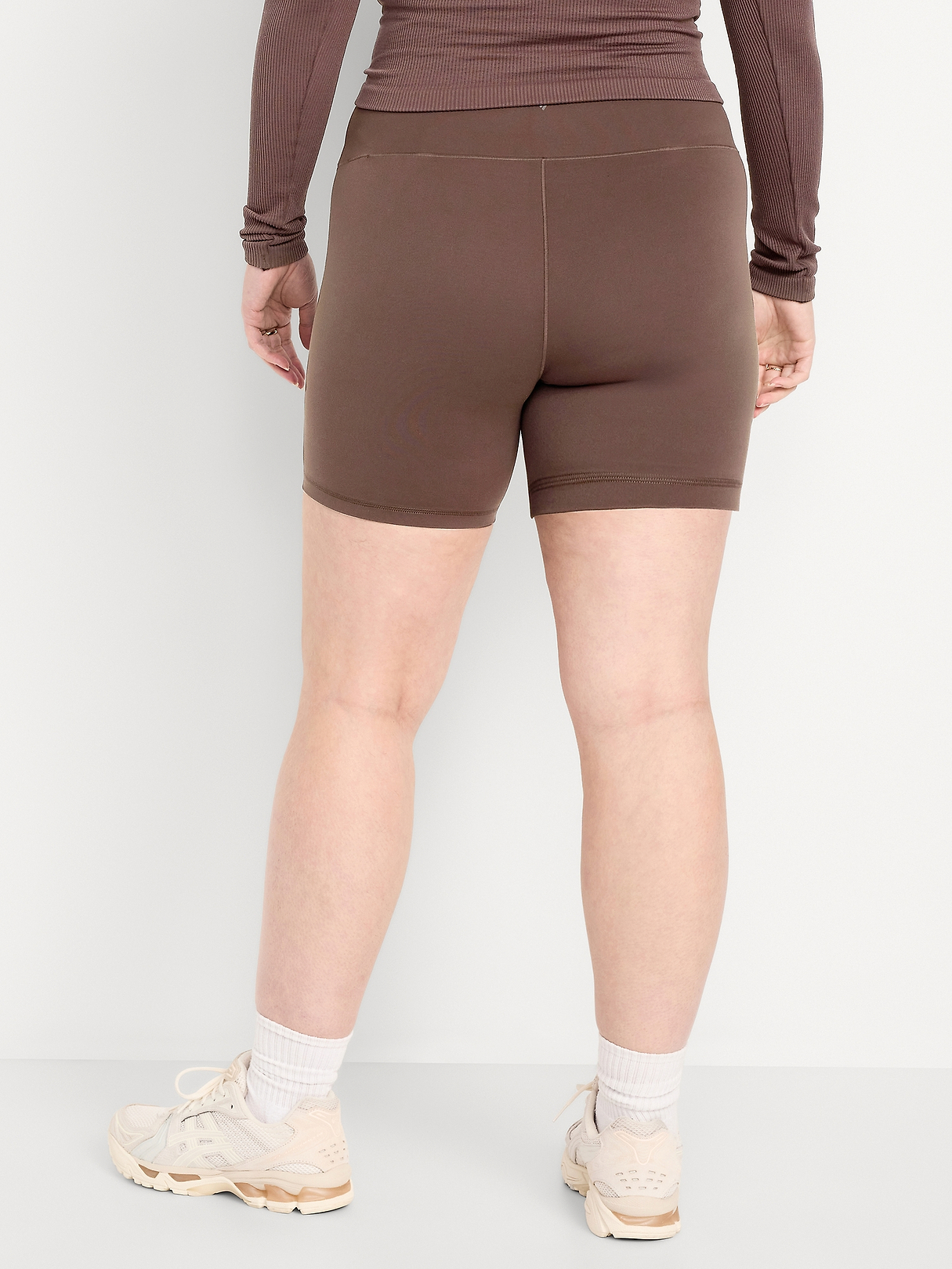 High-Waisted StudioSmooth Biker Shorts -- 6-inch inseam | Old Navy