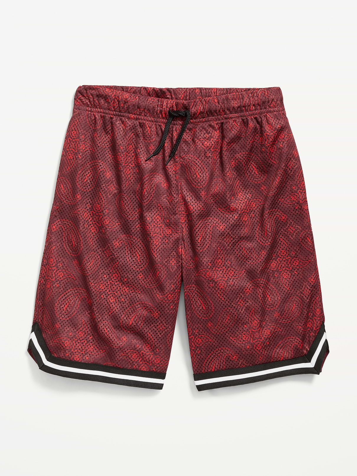 Image 4 of 5, Printed Mesh Basketball Shorts for Boys (At Knee)