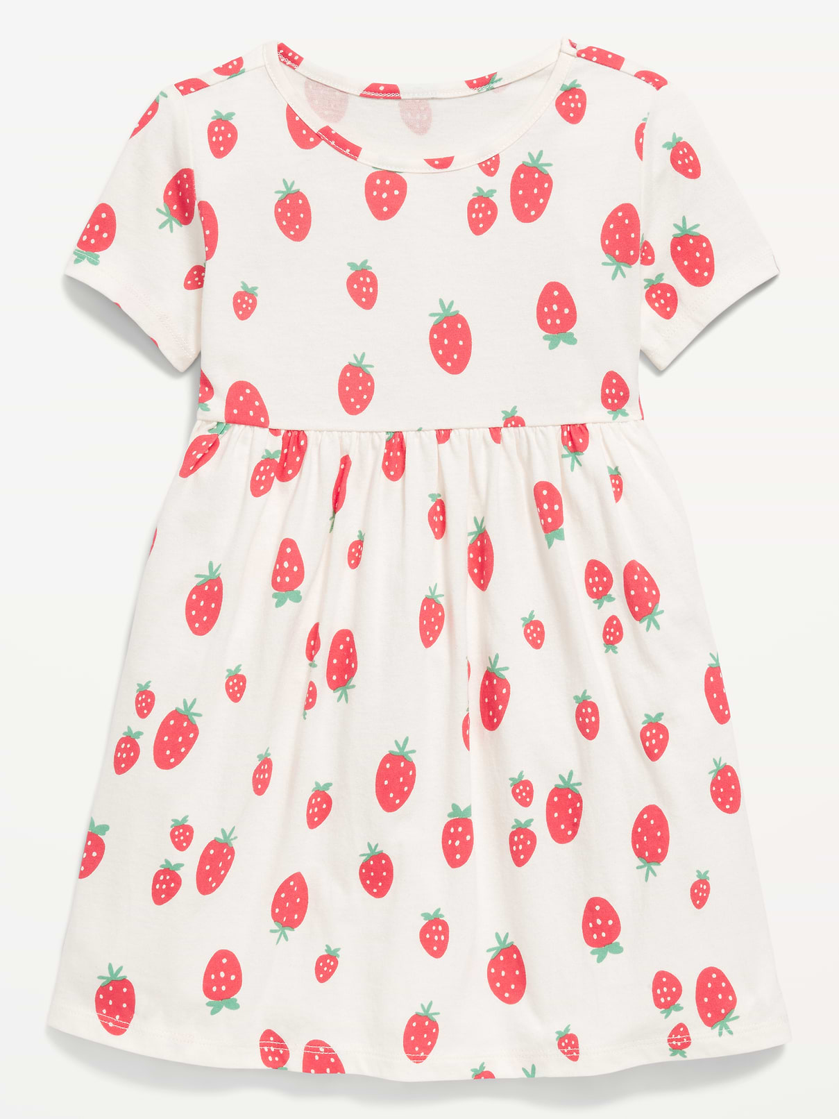 Image number 1 showing, Printed Short-Sleeve Jersey-Knit Dress for Toddler Girls