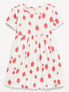 Image number 1 showing, Printed Short-Sleeve Jersey-Knit Dress for Toddler Girls