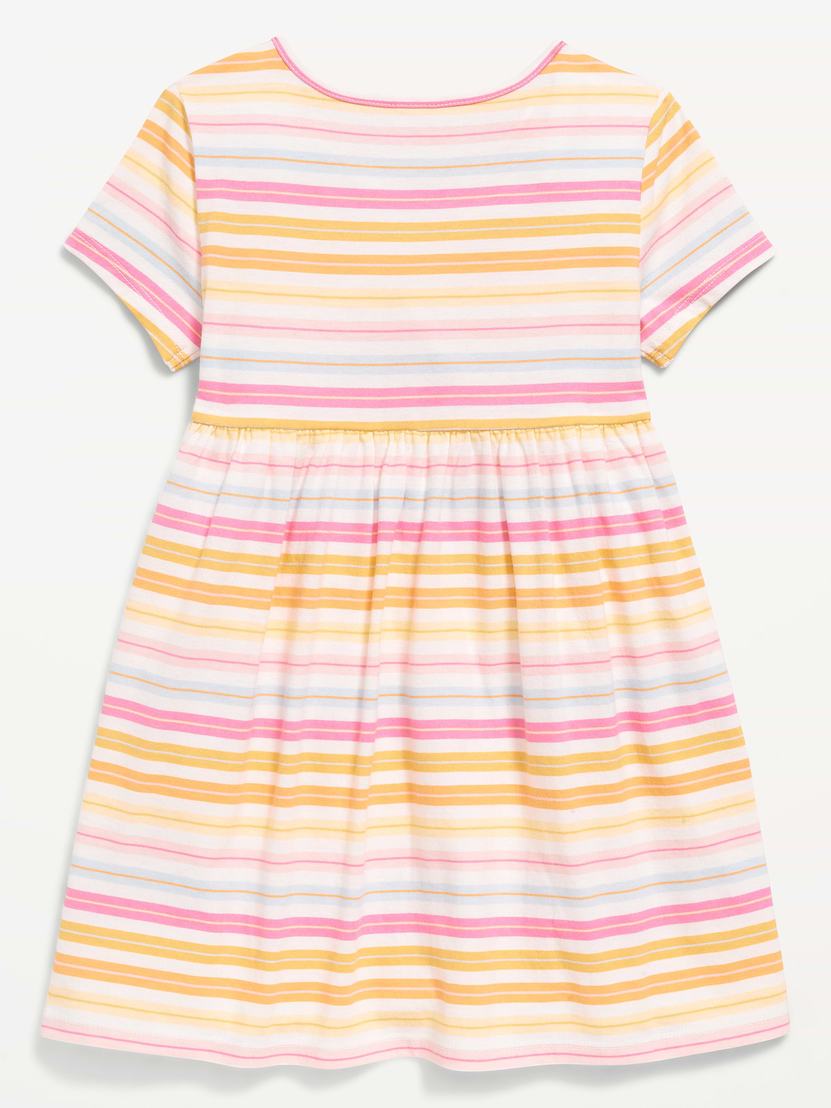 L'image numéro 2 présente Robe à manches courtes en tricot de jersey à motif pour toute-petite