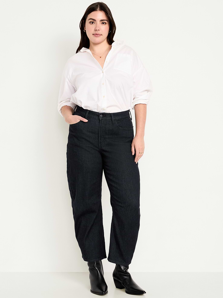 Image number 7 showing, High-Waisted Wow Barrel Ankle Jeans