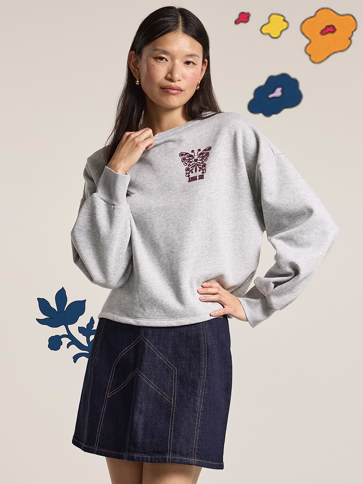 L'image numéro 1 présente Chandail ras du cou en molleton à imprimé Old Navy x Anna Sui