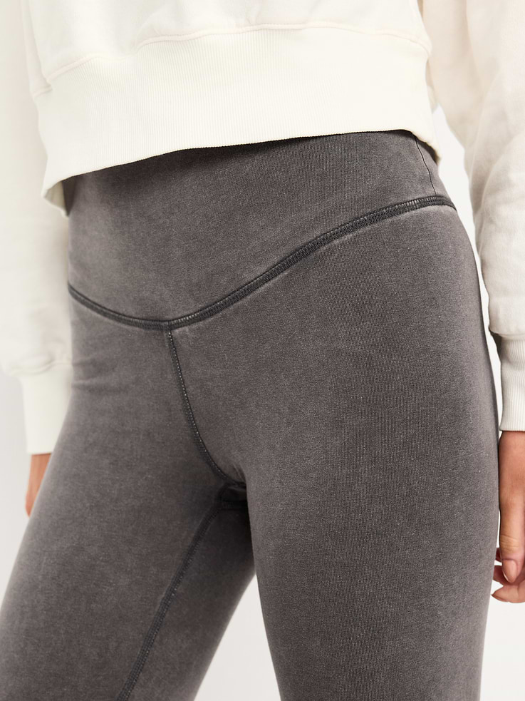 L'image numéro 3 présente Legging en coton à taille haute longueur 7/8 PowerChill