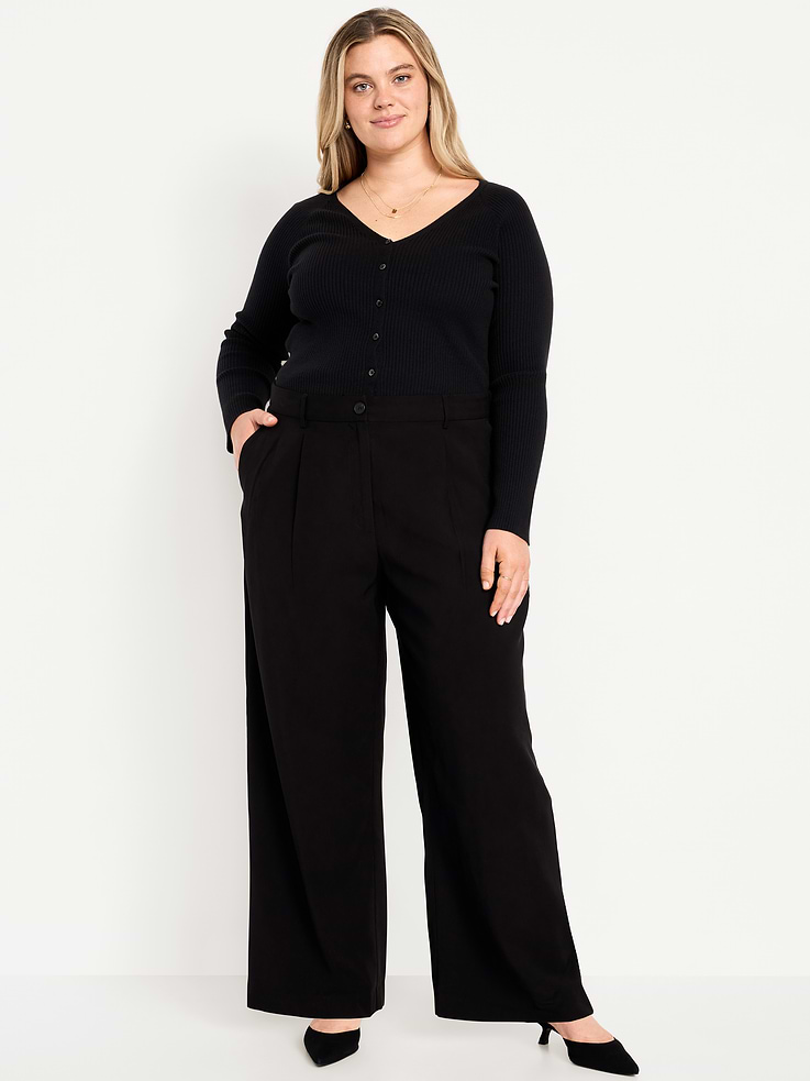 Image number 6 showing, Extra High-Waisted Drapey Trouser Super Wide-Leg Pants
