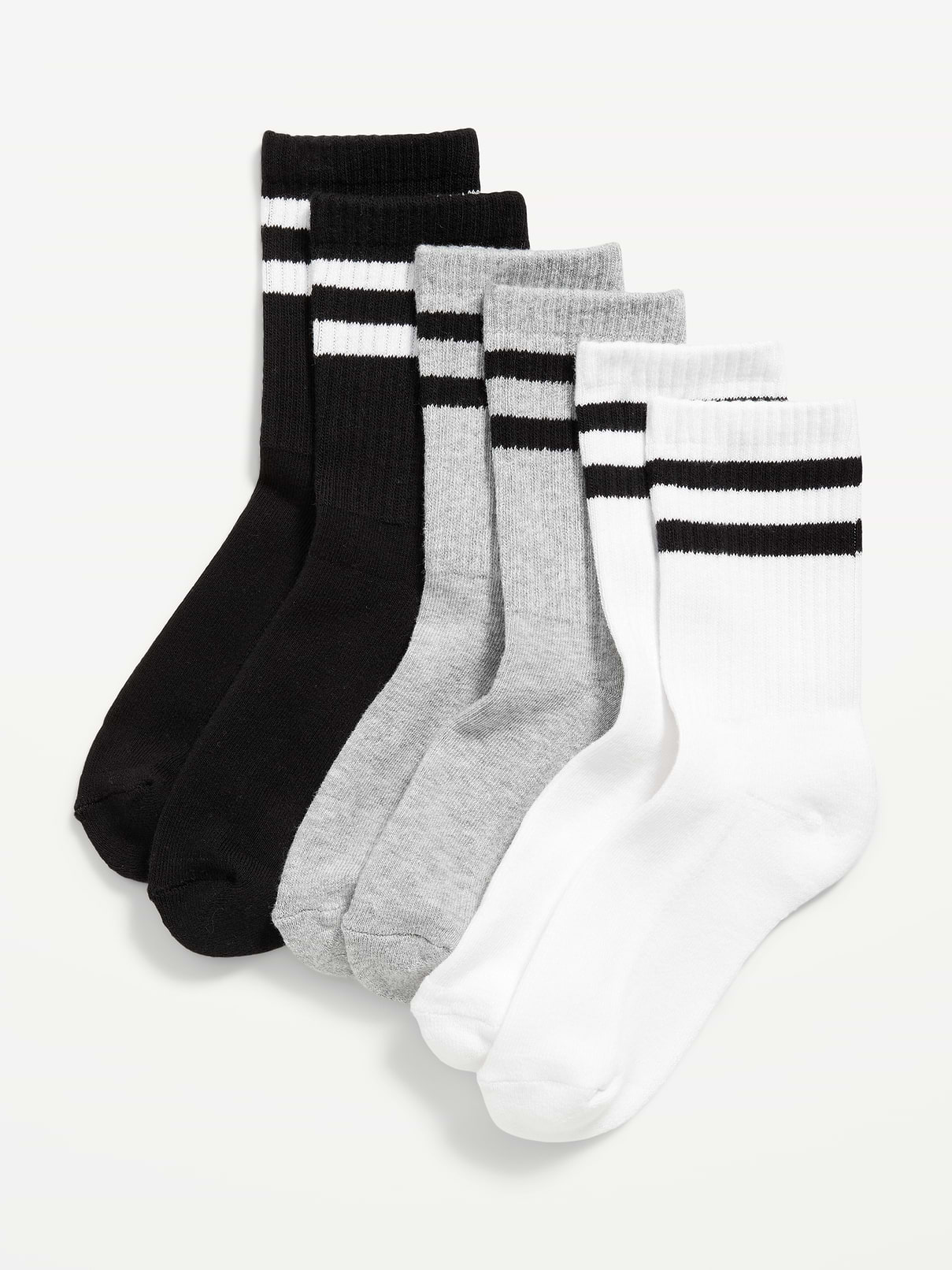 Gender-Neutral Crew Socks 3-Pack for Kids