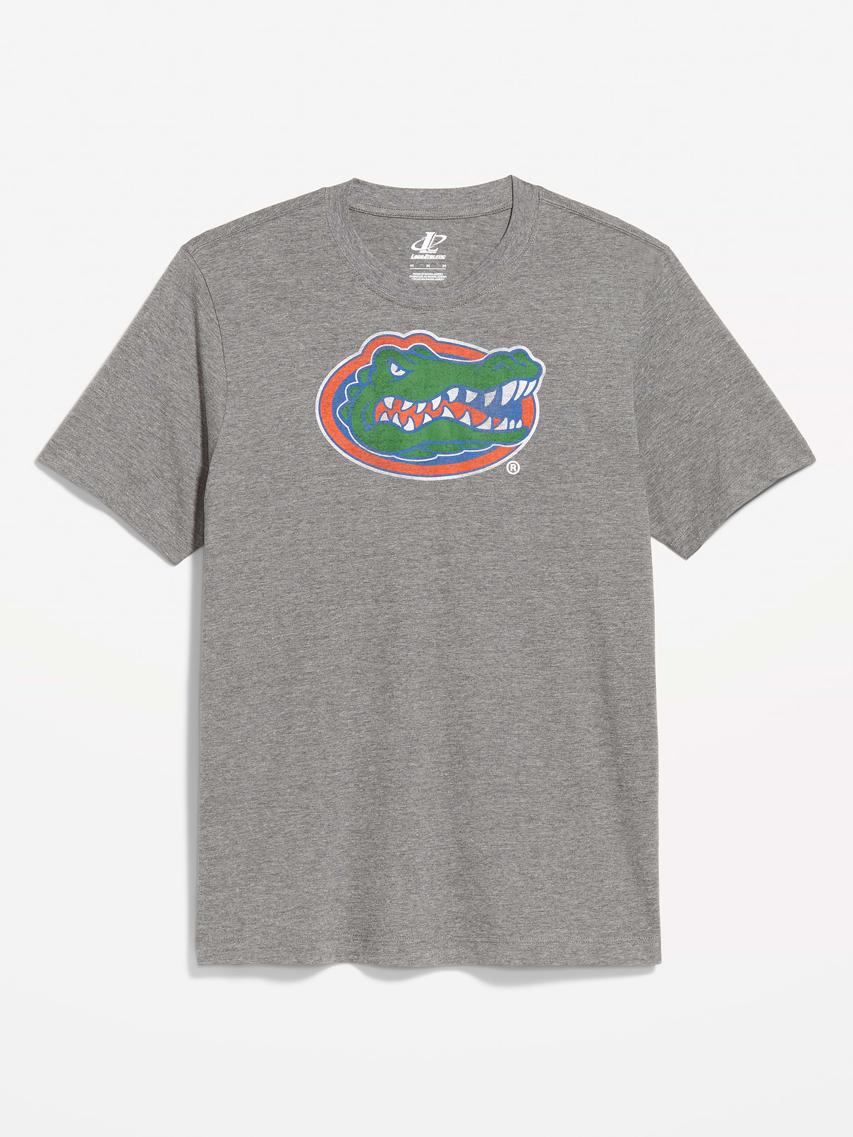 Image 1 of 2, rib-knit crew neck, short sleeves, graphic at front, Product #887212