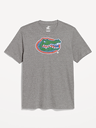 Image 1 of 2, rib-knit crew neck, short sleeves, graphic at front, Product #887212