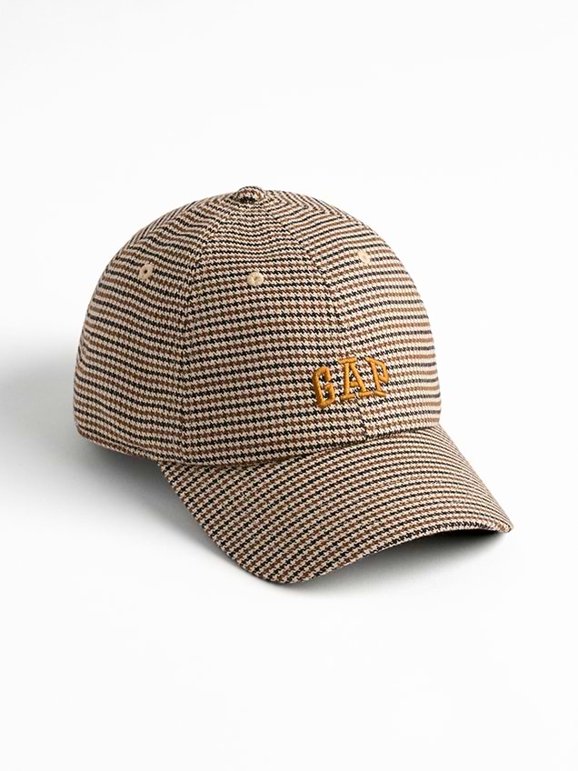 Image 1 of 1, A limited-edition run of the iconic Gap logo baseball hat., In a tweed pattern only available in the Encore Market, Non-refundable. Regular shipping fees apply., Product #896153
