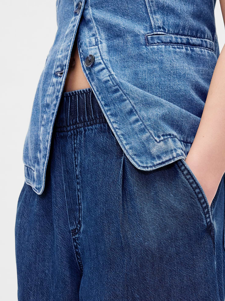 Image number 8 showing, Mid Rise UltraSoft Pleated Baggy Jeans