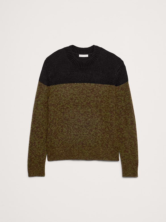 Alpaca-Wool Blend Color-Blocked Sweater