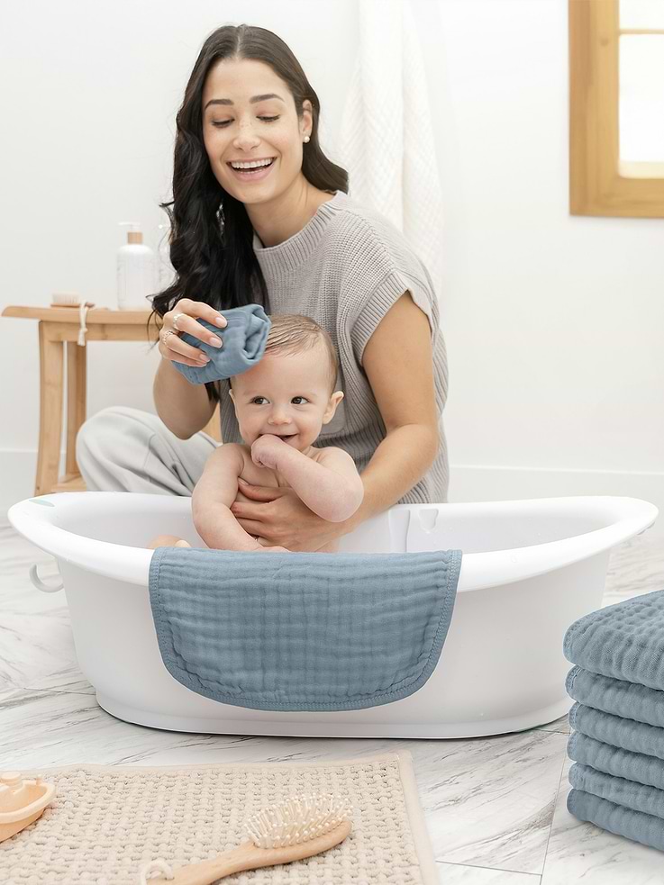 Image 3 of 5, Comfy Cubs Muslin Washcloths