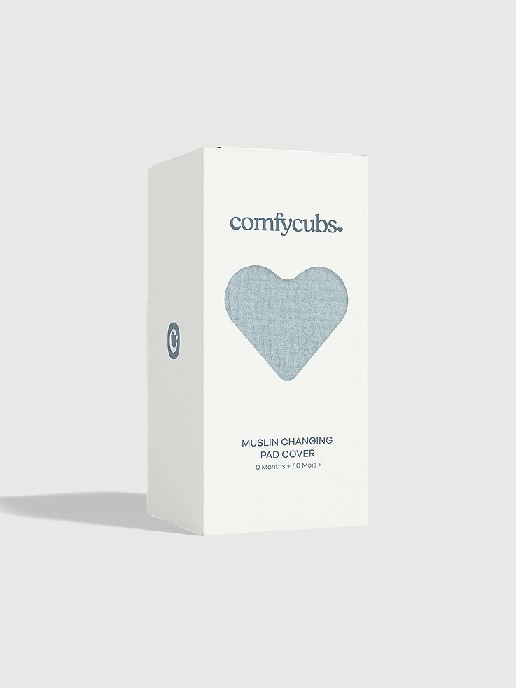 Image 3 of 5, Comfy Cubs Muslin Fitted Changing Pad Cover