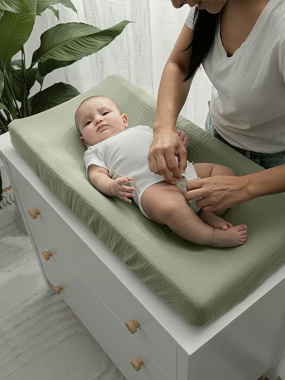 Comfy Cubs Muslin Fitted Changing Pad Cover