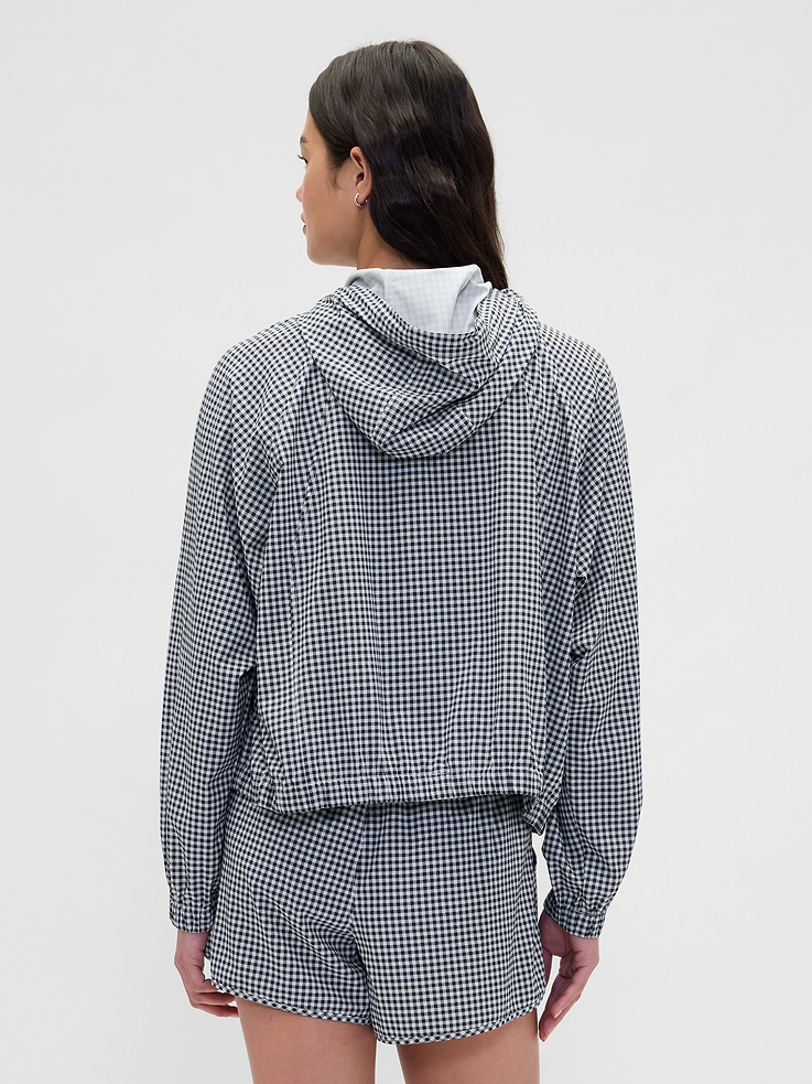 Image number 3 showing, GapFit Tech Gingham Windbreaker