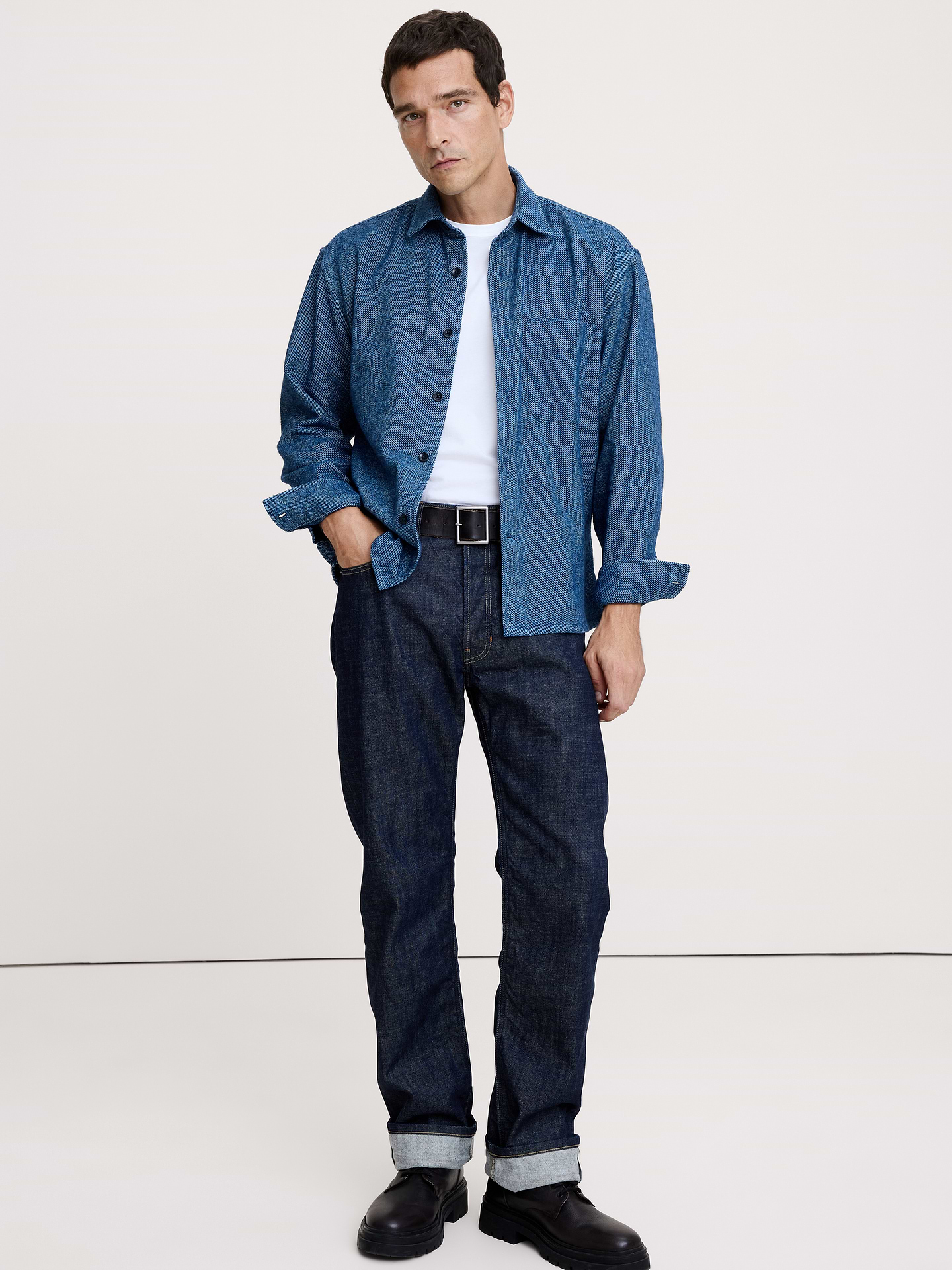 Image number 1 showing, Relaxed-Fit Flannel Overshirt