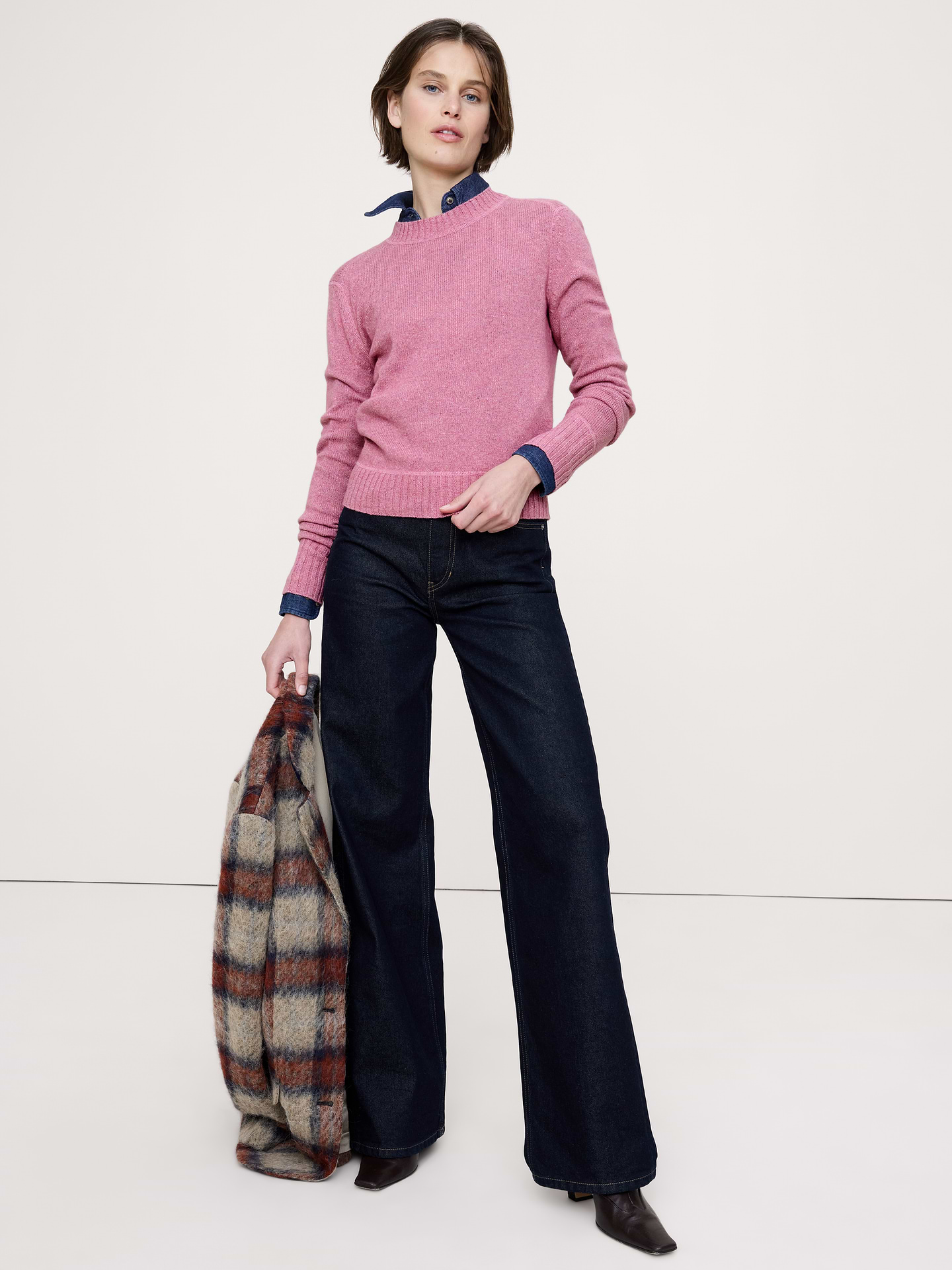 Image number 1 showing, The Fireside Sweater in Merino-Cotton
