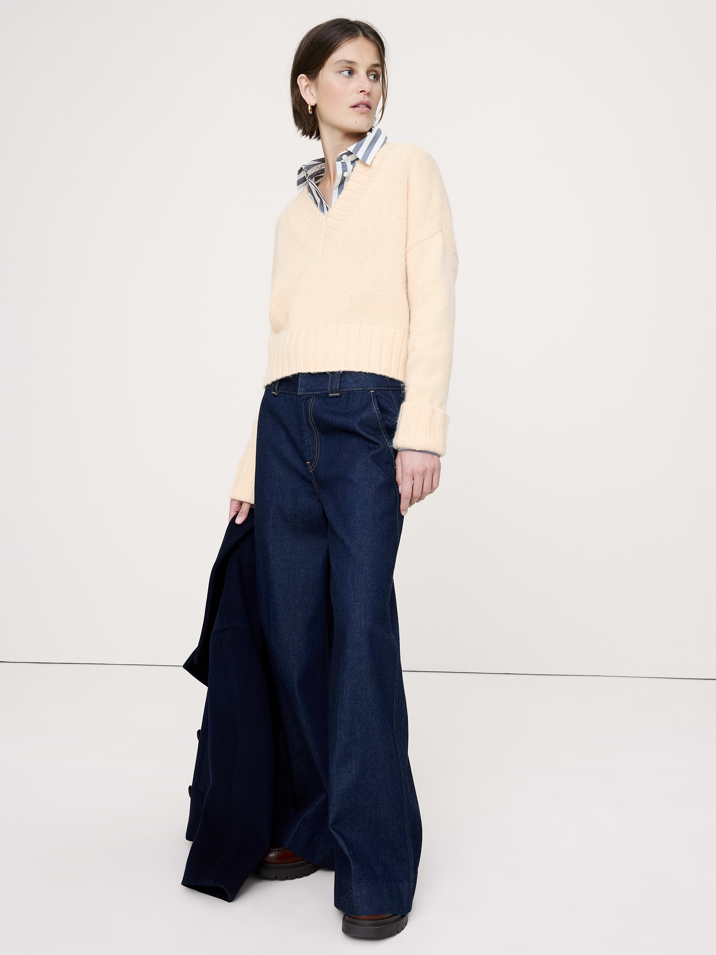 Image number 1 showing, Wool-Alpaca Blend V-Neck Sweater