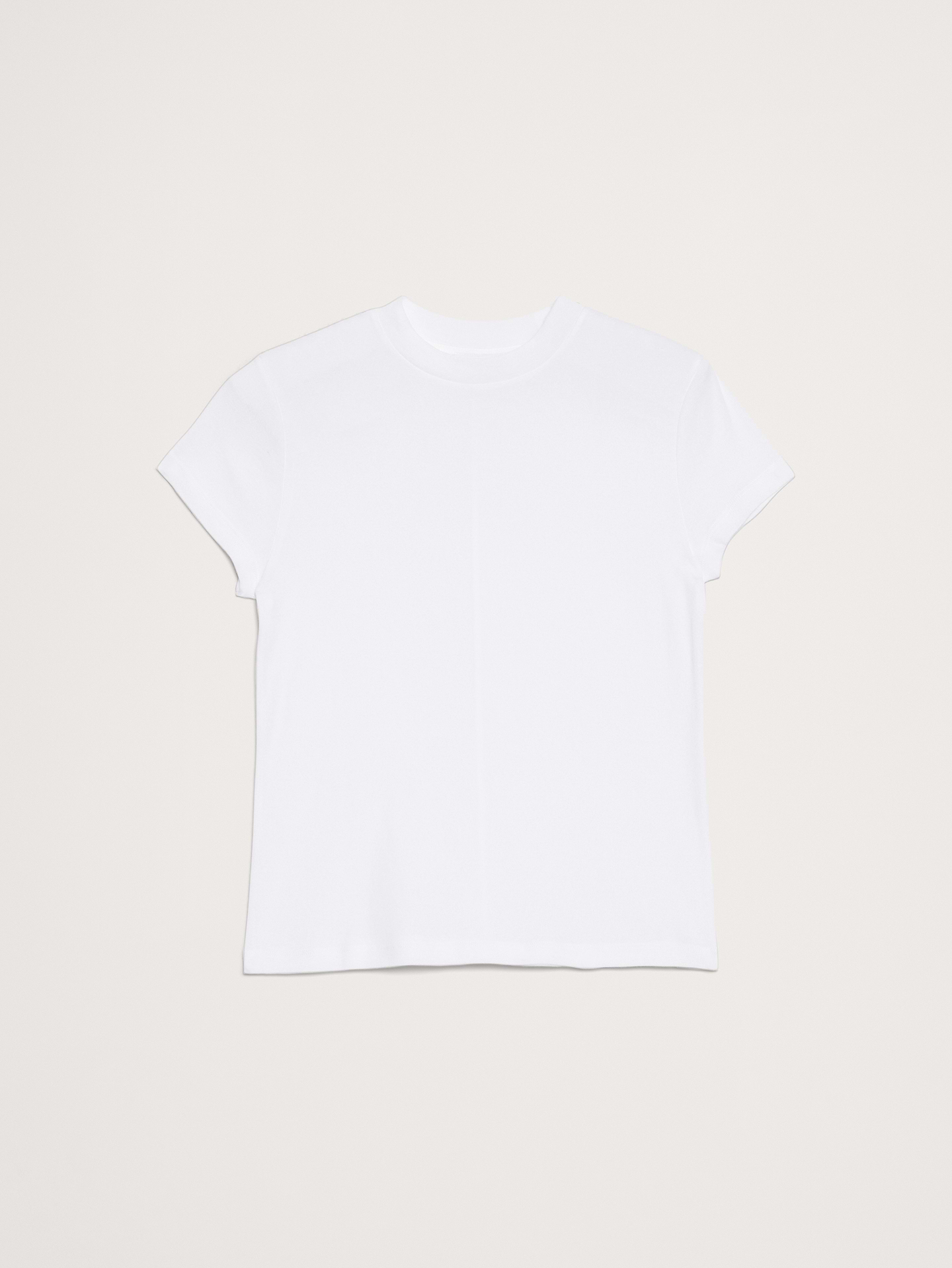 Image number 4 showing, Airy Cotton Mock-Neck T-Shirt