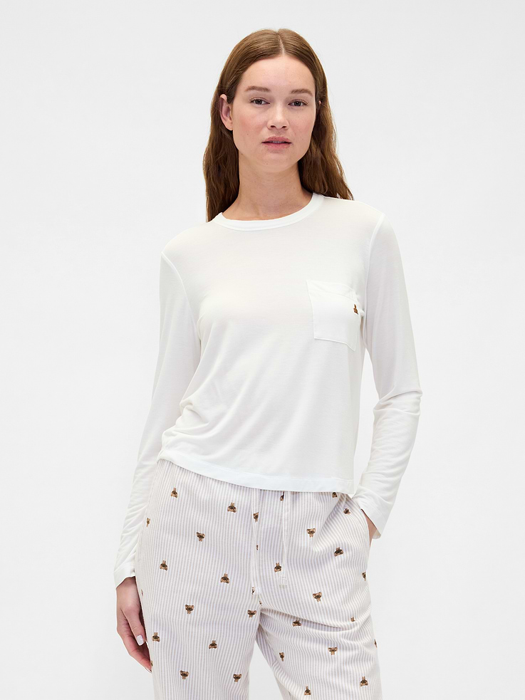 Image number 1 showing, Softest Modal Pocket PJ T-Shirt